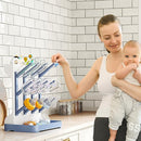 GoMaihe Baby Bottle Drying Rack: Space Saving Vertical Bottle Dryer Holder - Baby Accessories Storage Stand Organize Brushes Pacifiers on Countertop - BPA-Free - Blue by TinyTreasures Baby Boutique