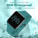 Kids Watches for Girls Boys Digital Sport Watch with Step Counter Pedometer Vibration Alarm Clock, No App Waterproof Fitness Tracker Kids Watch Boys Girls Teens Students Ages 5-16 by TinyTreasures Baby Boutique