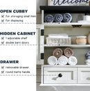 Bathroom Wall Cabinet, Farmhouse 24" Wide Medicine Cabinet with Drawer, Adjustable Shelf, Double Barn Doors, Storage Cabinets for Bathroom, Kitchen, Living Room, Off White by CozyNest Decor