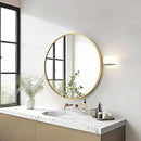 Fabuday Gold Circle Mirror for Bathroom - Small 18 Inch Round Mirror for Wall Decor with Golden Matte Frame, Living Room, Bedroom, Entryway Circular Mirrors by CozyNest Decor