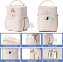 Insulated Breastmilk Cooler Bag with Ice Pack - Holds 6x9oz Bottles, Leakproof Double Layer, Adjustable Strap for Nursing Moms, Daycare & Travel,Pearl White by TinyTreasures Baby Boutique