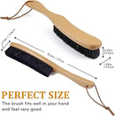 TAKAVU Clothes Brush Hat Brush, Black Boar Bristle Lint Brush with Large Beech Wood Handle - Perfect for Pet Hair, Suits, Velvet, Cashmere, Wool, Suede, Shoe - Effective Lint Remover by CozyNest Decor