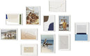 HAUS AND HUES White Oak Wood Gallery Wall Tabletop Frames Made with Real American Oak and Shatter-free Plexiglass - Set of 11 (Eight 4x6, Three 5x7, Framed White) by CozyNest Decor