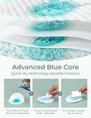 Momcozy Bamboo Disposable Nursing Pads, Advanced Blue Core for Ultra-Absorbent, Leakproof & 3D Design, Biodegradable for Sensitive Skin, Individually Wrapped, 80 Count by TinyTreasures Baby Boutique