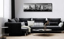 DJSYLIFE Houston Skyline Canvas Wall Art Decor Black & White City Pictures Painting Texas Cityscape Photo Print Artwork for Office Bedroom Living Room Walls Decoration Ready to Hang 13.8"x47.3" by CozyNest Decor