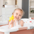 Collapsible Baby Bathtub,Baby Bath Tub with Soft Cushion & Thermometer,Baby Bathtub Newborn to Toddler 0-36 Months,Portable Travel Baby Tub by TinyTreasures Baby Boutique