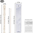 Recorder Instrument for Beginner Adults,8-Hole Soprano Descant Recorder Music Flute with with Cleaning Rod & Leather Case For Home Entertainment(2-Woven Sliver) by TinyTreasures Baby Boutique