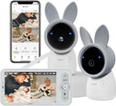 ARENTI Baby Monitor with 2 Cameras, Cry&Motion Detection, 2K Smart Baby Camera with 5'' Upgraded Wireless Display, 2 Way Audio, Super Night Vision, Lullabies, Breathing Light, Temp&Humidity Sensor by TinyTreasures Baby Boutique