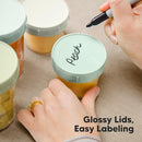 KeaBabies 4pk 8oz & 4pk 4oz Glass Baby Food Containers with Lids - Leak-Proof, Microwavable Small Glass Jars, Baby Purees & Toddler Snack Storage Containers, BPA-Free, Dishwasher & Freezer Safe(Sage) by TinyTreasures Baby Boutique