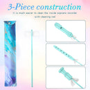 Soprano Recorder for Kids Beginners, German Fingering, C Key, 3 Piece with Cleaning Rod, Bag, Fingering Chart (Lake Green)… by TinyTreasures Baby Boutique