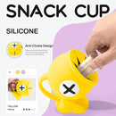 Li&Zhao Toddler Snack Cups - Baby Snack Containers Silicone Snack Cups for Toddlers Spill Proof Baby Food Catcher for Toddlers and Babies(Yellow) by TinyTreasures Baby Boutique