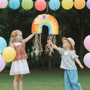 WERNNSAI Rainbow Pinata - Rainbow Pull String Pinata with Bundle with Blindfold and Bat for Girls Kids Piñata Boho Theme Birthday Party Decoration Game for Baby Shower Carnival Summer Party Supplies by TinyTreasures Baby Boutique