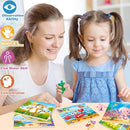 Puzzles for Kids Ages 4-6, 10 Pack of 20 Piece Wooden Jigsaw Puzzles for Toddlers Ages 3-5 Jigsaw Puzzle for Toddler Children Learning Educational Puzzles Toys for Boys and Girls. by TinyTreasures Baby Boutique