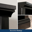 Sauder Miscellaneous Storage 5 Bookcase/Book Shelf, L: 35.28" x W: 13.23" x H: 69.76", Estate Black by CozyNest Decor