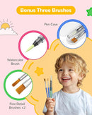 TECJOE Paint with Water Coloring Books for Toddlers, A to Z 26 Pages Animal Watercolor Paint Set with 3 Brushes, Mess Free Painting Activity for Kids Ages 4 5 6 7 8, Christmas Gifts Arts & Crafts Toy by TinyTreasures Baby Boutique