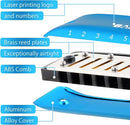 BabyFat 7 Hole Blues Mini Harmonica Set,Diatonic Harmonica with free lanyards,Gifts for Kids and Beginners,Easy-playing Musical Instrument(A Key） by TinyTreasures Baby Boutique