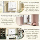 White Bathroom Cabinet Wall-Mounted, Storage Cabinets with Adjustable Shelves, Space-Saving Organizer with 2 Doors for Bathroom, Laundry, Kitchen - Moisture Resistant & Easy Install by CozyNest Decor