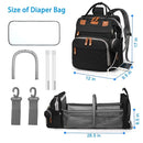 Jeryswet Baby Diaper Bags with Changing Station, Waterproof Large Capacity Diaper Bag Backpack for Moms Dads with USB Charging Port and Stroller Straps, Baby Shower Gifts, Black by TinyTreasures Baby Boutique