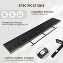 Fun Memories 55 Inch Fireplace Mentel Shelf, 10 Inch Deep Shelves for Display & Wall Storage, Rustic Wood Wall Shelf, Extra Long Floating Shelves for Living Room Laundry Room, Black, Set of 1 by CozyNest Decor