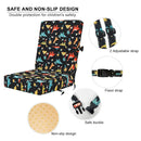 Toddler Booster Seat for Dining Table, Kids Booster Seat for Kitchen Chair with Backrest and Adjustable Straps, Non-Slip Portable PU Waterproof Travel Camping Eating Baby Booster Increasing Cushion by TinyTreasures Baby Boutique