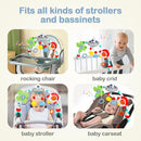 Musical Baby Stroller Arch Toys, Travel Car Seat Toys, Baby Play Arch Crib Accessory Toys, Mobile for Bassinet, Pram Activity Arch Bar Toys for Babies Infants by TinyTreasures Baby Boutique