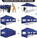 COBIZI 10x30 Pop up Canopy Tent 10x30 Canopy with Sidewalls, Heavy Duty Party Tent Tents for Parties, Foldable UPF 50+ Waterproof Commercial Easy up Canopy with Roller Bag, Navy Blue(Windproof) by GreenHaven Gardens