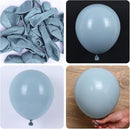 RUBFAC 129pcs Dusty Blue Balloons Different Sizes 18 12 10 5 Inch Latex Haze Blue Balloon Garland Arch for Party Decoration Birthday Wedding Engagements Anniversary Baby Shower Party Supplies by TinyTreasures Baby Boutique