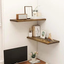 32" Floating Shelves for Wall, 12" Deep Slim Rustic Brown Floating Shelves, Wall-Mounted Shelves for Bedroom, Living Room, Kitchen, Bathroom - Set of 2 by CozyNest Decor