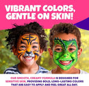 Face Paint Crayons for Kids, Blue Squid 84pcs XL Face & Body Painting Makeup Crayons, Safe for Sensitive Skin, Metallic & Classic Colors, Birthdays & Halloween Makeup Sticks - (2 x 42 Color Sets) by TinyTreasures Baby Boutique
