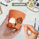 6 PCS Clay pots and Plates, 5-inch red Clay pots with Drainage, Perfect for Indoor, windowsill, and Garden Plants by GreenHaven Gardens