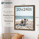 20x24 Poster Frame 3 Pack - Brown Woodgrain, Wood Picture Frame, Wall Gallery Frame - Wall Hanging by CozyNest Decor