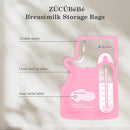 Breastmilk Storage Bags(50 Count)，8oz Milk Storage Bags for Breastfeeding，BPA Free with Easy Pour Spout, Self Standing, for Refrigeration and Freezing Red by TinyTreasures Baby Boutique