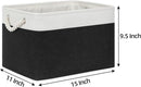 Bidtakay Black Storage Baskets for Shelves [3-pack] Collapsible Organizer Baskets for Laundry Storage 15 X 11 X 9.5 Inches Dog Toy Bins Fabric Storage Bins for Bedroom Home Storage by TinyTreasures Baby Boutique