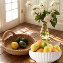 Ceramic Fruit Bowl for Home Kitchen Decor, 10" Large Fruit Basket,Decorative Fruit Storage for Table Countertop, Fruit and Vegetable Holder by CozyNest Decor