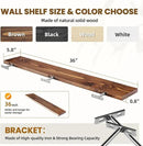 Floating Wall Shelves 2-Pack - 36-Inch Rustic Brown Wooden Shelves for Storage and Décor, Easy Installation for Living Room, Bedroom, and Kitchen by CozyNest Decor