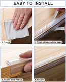 Baby Proofing,32.8ft(10M) Silicone Soft Corner Protectors with Pre-Taped Strong Adhesive, Edge Protectors for Sharp Corners of Cabinets, Tables by TinyTreasures Baby Boutique