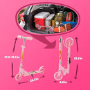 Scooter for Kids Ages 3+, Teens, Foldable Kick Scooter with Light up Wheels, Kickstand, 3 Adjustable Levels, Rear Brake, Lightweight Boys Girls Outdoor Toys for Kids 8-12, Pink by TinyTreasures Baby Boutique