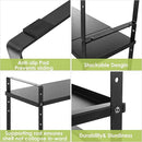 Expandable Cabinet Shelf Organizer Rack, Stackable Kitchen Counter Storage Shelves Stand, Adjustable Height Pantry Shelf Spice Rack (Black, 2 Pack) by CozyNest Decor