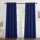 NICETOWN Blackout Doorway Curtains 80 inch Length - Grommet Room Darkening Thermal Insulated Soundproof Window Treatments for Bedroom/Closet (2 Panels, 46 x 80 Inch, Navy Blue) by TinyTreasures Baby Boutique