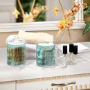 2 Pack Qtip Holder Organizer Dispenser Seashell Starfish Summer Beach Bathroom Storage Canister Cotton Ball Holder Container for Cotton Swabs/Pads/Floss by CozyNest Decor