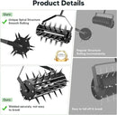 Rolling Lawn Aerator, Rotary Spike Lawn Aerator, Heavy Duty Manual Aerator Lawn Tool, 17-Inch Push Spike Aerator Roller with Adjustable Steel Handle for Garden, Lawns, Patio and Yard Grass Aeration by GreenHaven Gardens