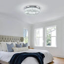 16.5 Inch Dimmable Chandelier with Remote Control LED Crystal Chandelier Modern Flush Mount Ceiling Light Fixtures for Living Room Bedroom Dining Room Entrance (dimmable-16.5") by CozyNest Decor
