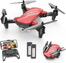DEERC D20 Mini Drone for Kids with 720P HD FPV Camera Remote Control Toys Gifts for Boys Girls with Altitude Hold, Headless Mode, One Key Start Speed Adjustment, 3D Flips 2 Batteries, Red by TinyTreasures Baby Boutique