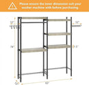 Double Row Over Washer and Dryer Storage Shelves, Laundry Room Organization and Storage, Heavy Duty Laundry Room Shelves, with Adjustable Height, 5-Tier by CozyNest Decor