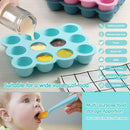 12x1.5oz Baby Food Freezer Tray with Clip Lid Light Green | Food Grade Silicone Storage Containers for Purees & Vegetables by TinyTreasures Baby Boutique