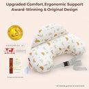 Momcozy Original Nursing Pillow for Breastfeeding-Pioneering Safety Fence- Wider Feeding Pillows for More Support for Mom & Baby- Easier Nursing & Hand Free- Fit for All, Removable Cotton Cover by TinyTreasures Baby Boutique