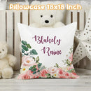 Custom Crib Bedding Set - Owl Design Personalized Name Baby Nursery Bed 3 Pcs Set - Chic Soft Blanket with Dotted Backing, Sheet, Pillowcase for Newborn Girls Boys Gifts Color22 by TinyTreasures Baby Boutique