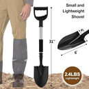 Small Shovel for Digging, 31 Inch Metal Spade Shovels with D-Grip Handle, Lightweight Short Gardening Digging Shovel by GreenHaven Gardens