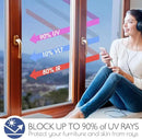 HIDBEA One Way Window Film Daytime Privacy, Heat Blocking Anti UV Reflective Mirror Window Tint for Home, Non-Adhesive Self Static Cling Window Stickers (Blue-Silver, 35.4 Inch x 32.8 Feet) by CozyNest Decor
