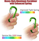 sprookber 4" & 5" Extra Large Aluminum Carabiner D Ring, Caribeener Clips, Spring Snap Hook for Keychain Clip, Set of 4 by TinyTreasures Baby Boutique